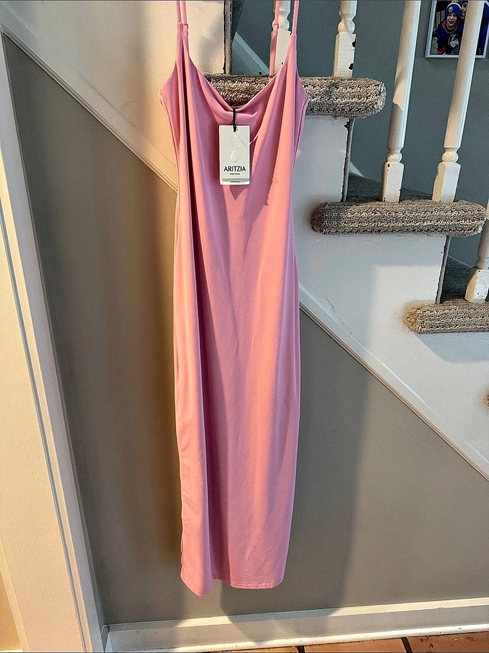 Aritzia Original Contour Summon Maxi Cami Dress Pink Small